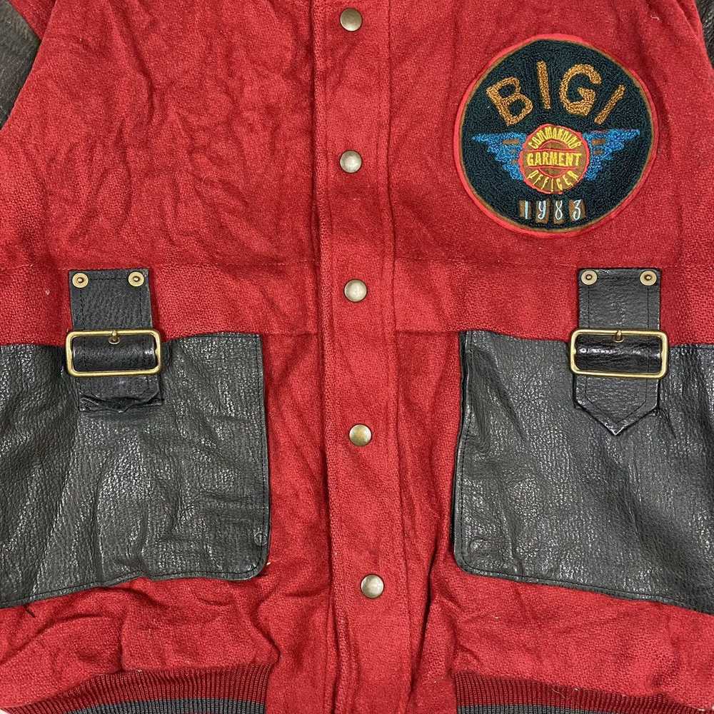 Leather Jacket × Varsity Jacket × Vintage 1983 BI… - image 4