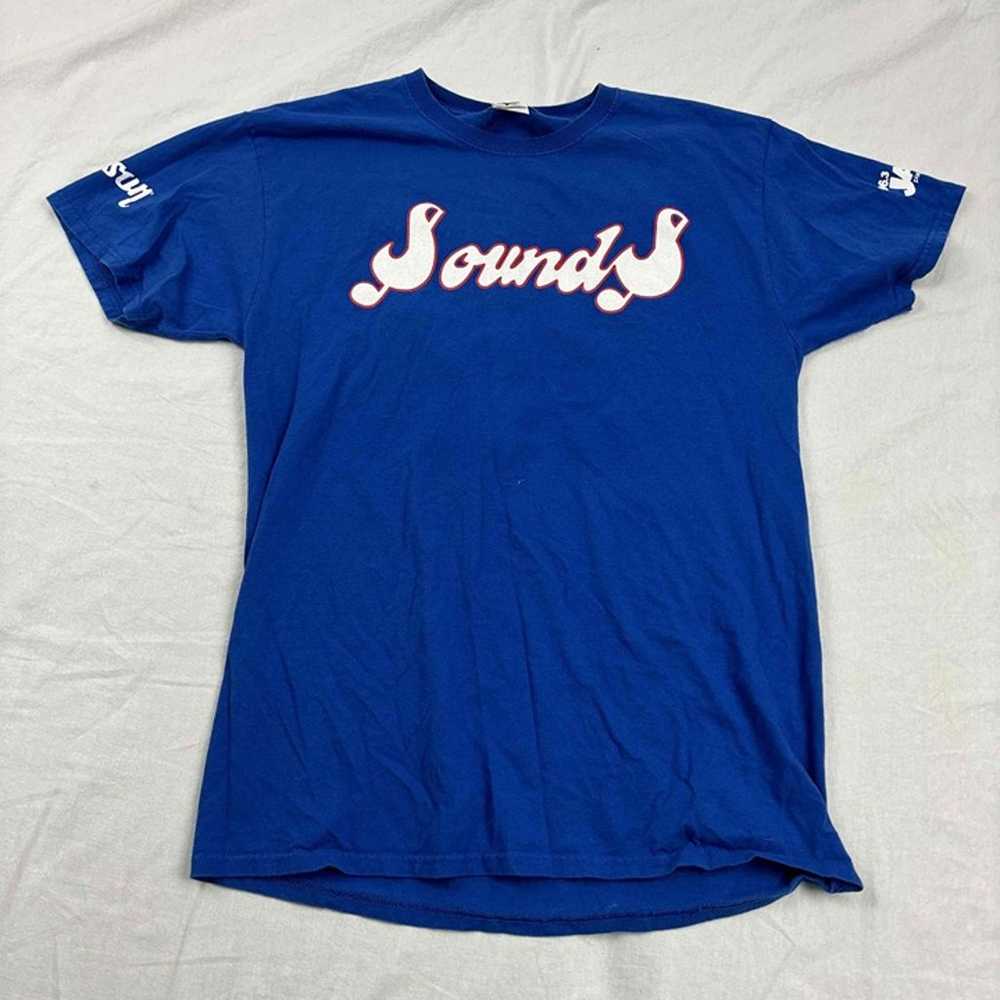 Nashville Sounds Baseball Unisex T-Shirt Blue Gra… - image 1