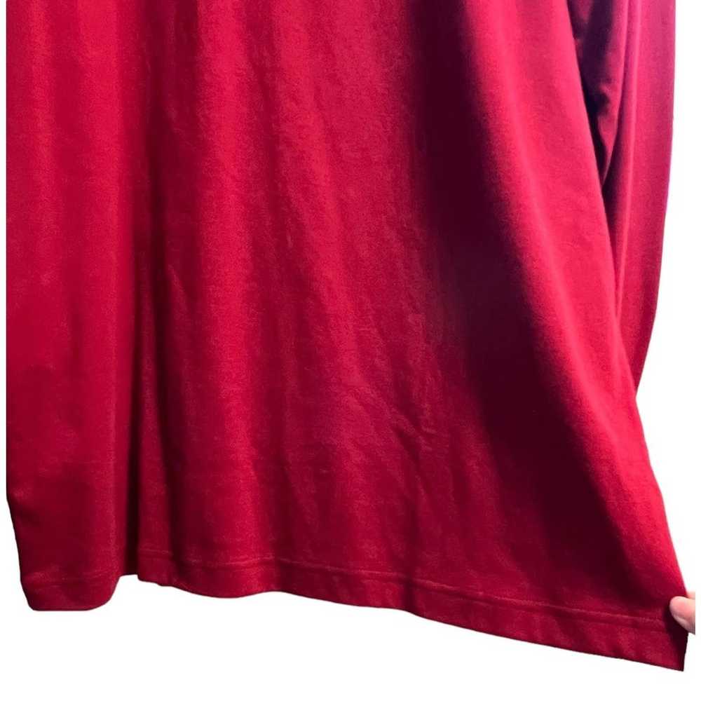 L.L. Bean Men's Red Long Sleeved Mock Neck Cotton… - image 4