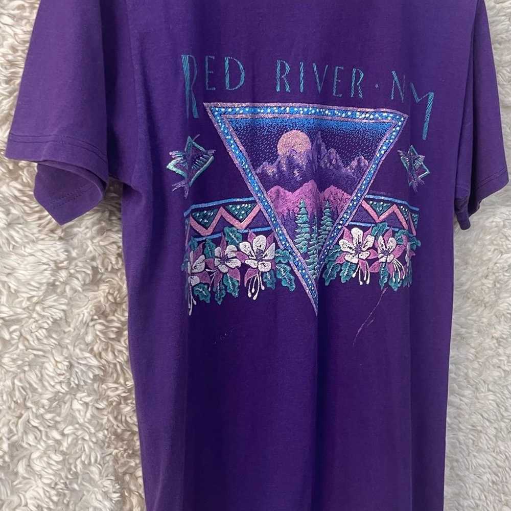 Vintage 90's Jerzees Red River New Mexico T-shirt… - image 3