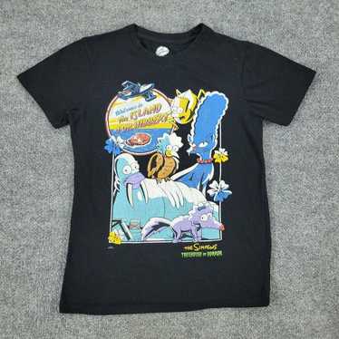 Vintage Retro Classic Simpsons Shirt Men Small Black Tree Ho