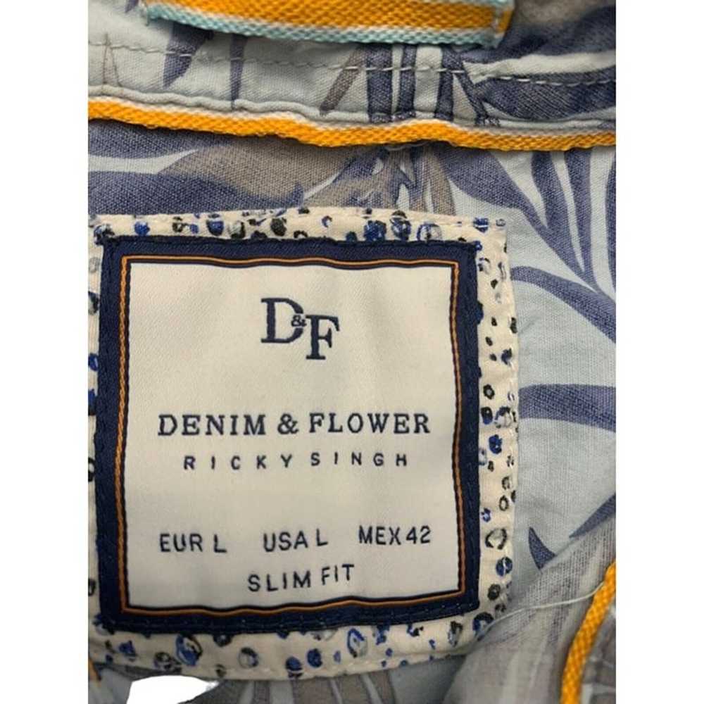 Denim & Flower Ricky Singh Hawaiian Shirt Men's L… - image 3