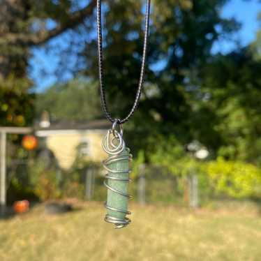 Handmade Green Aventurine Pendant Necklace - image 1
