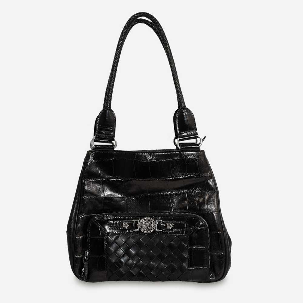 Vintage 1990s Brighton Handbag, Black Leather - image 1