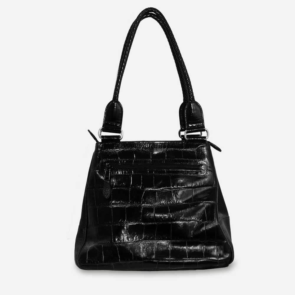 Vintage 1990s Brighton Handbag, Black Leather - image 2