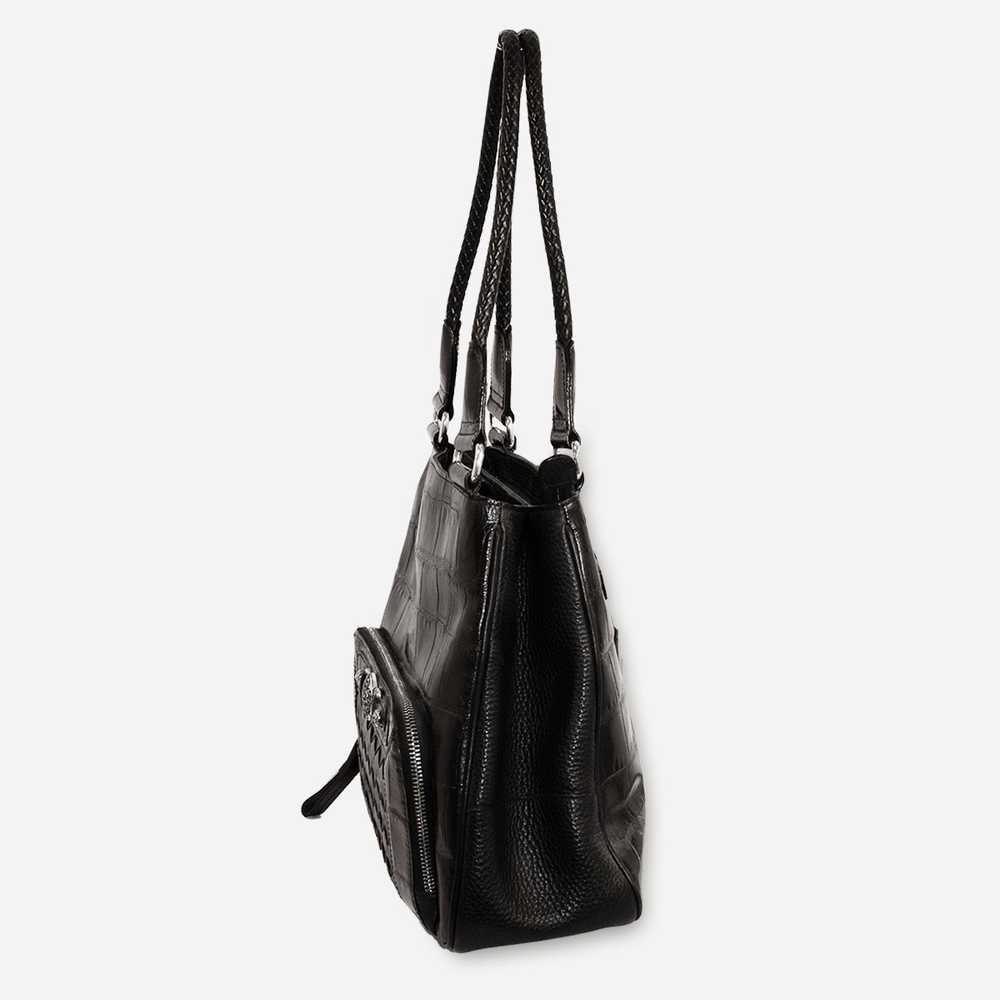Vintage 1990s Brighton Handbag, Black Leather - image 4