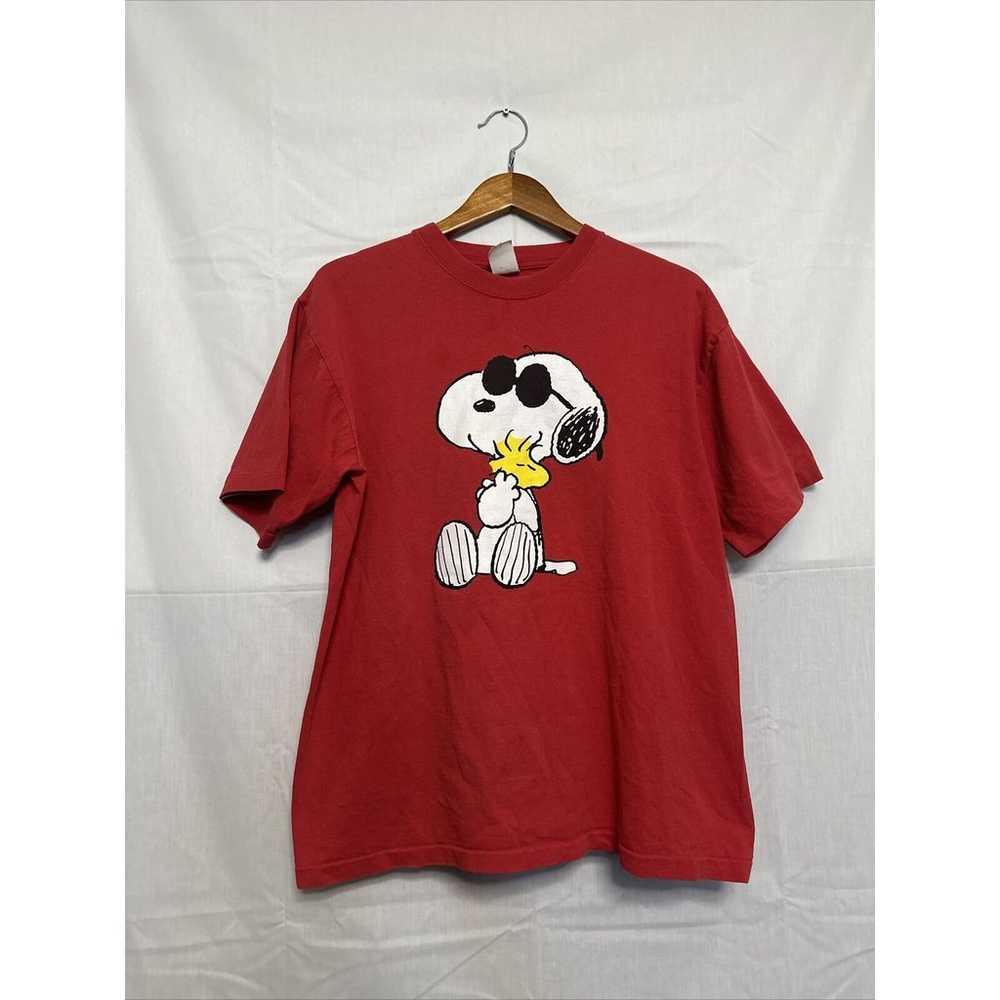 Vintage Snoopy and Woodstock Peanuts Full Print S… - image 1