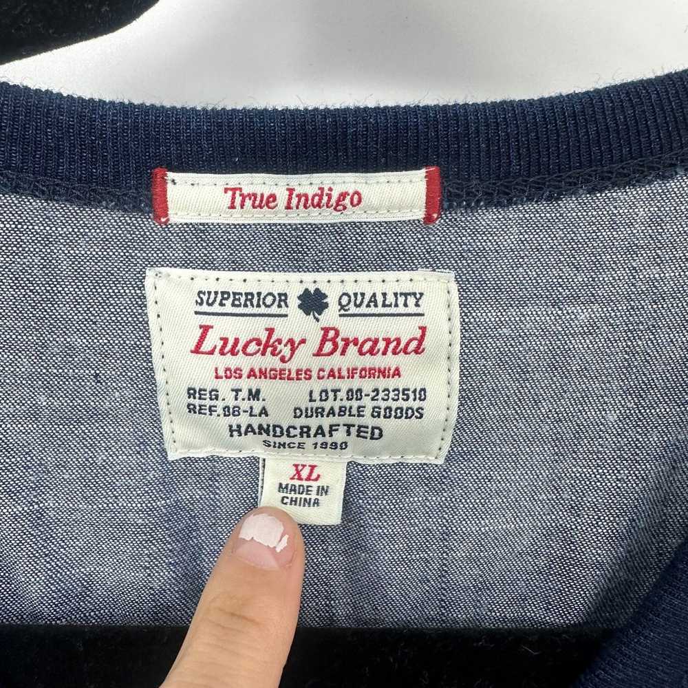 Lucky Brand long sleeve Henley shirt men’s size X… - image 5