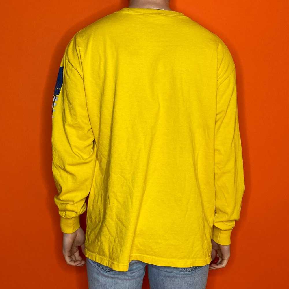 Vintage Yellow Adidas Center Logo Long Sleeve Shi… - image 3