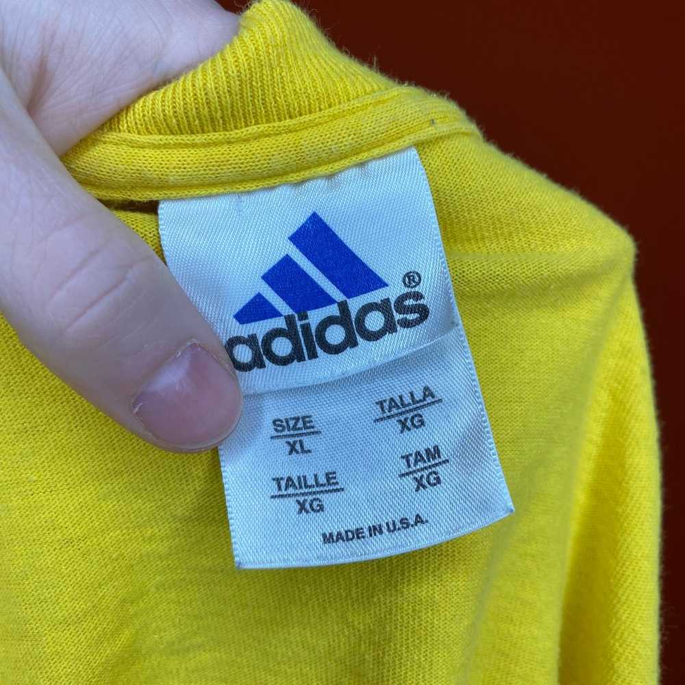 Vintage Yellow Adidas Center Logo Long Sleeve Shi… - image 4