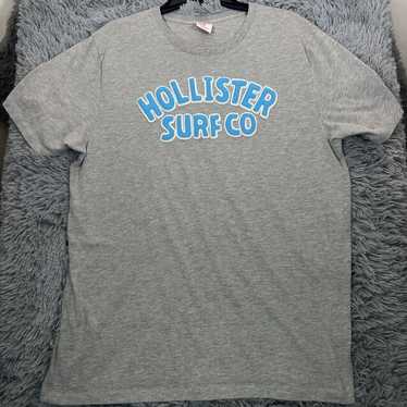 Hollister Adult Shirt XXL Grey Blue Embroidered Vi