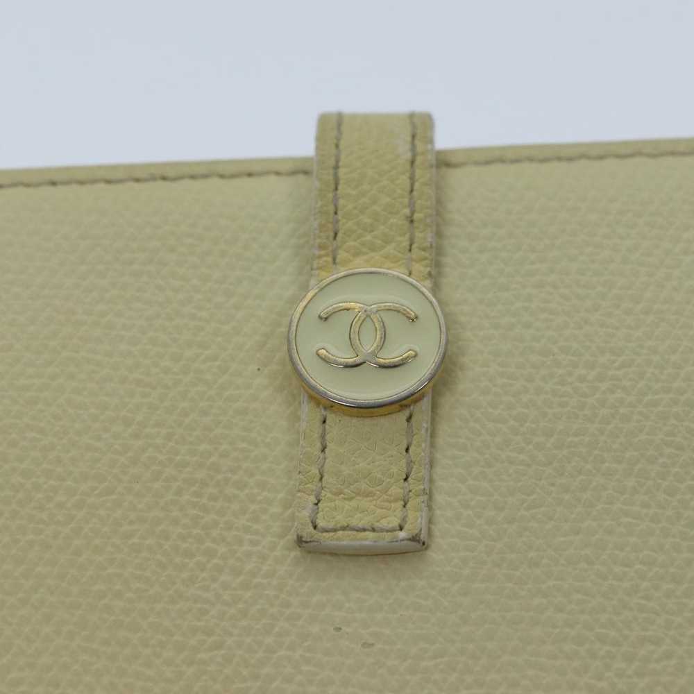 Chanel CHANEL COCO Mark Long Wallet Leather Cream… - image 8