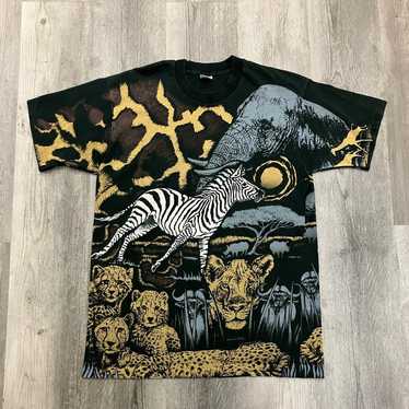 Vintage 90’s Animal AOP Shirt - image 1