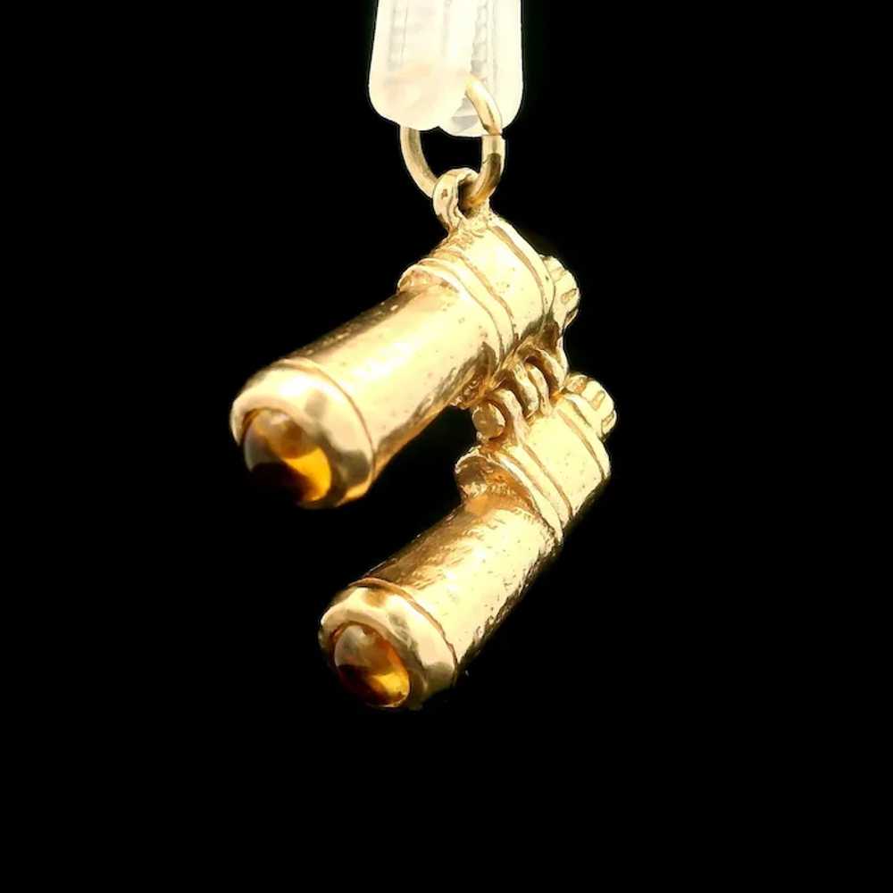 Vintage 14k Yellow Gold Citrine 3D Detailed Opera… - image 6