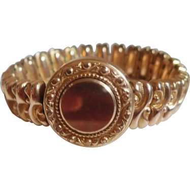 Vintage Gold Tone Expandable Sweetheart Bracelet* - image 1