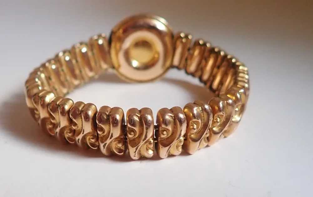 Vintage Gold Tone Expandable Sweetheart Bracelet* - image 2