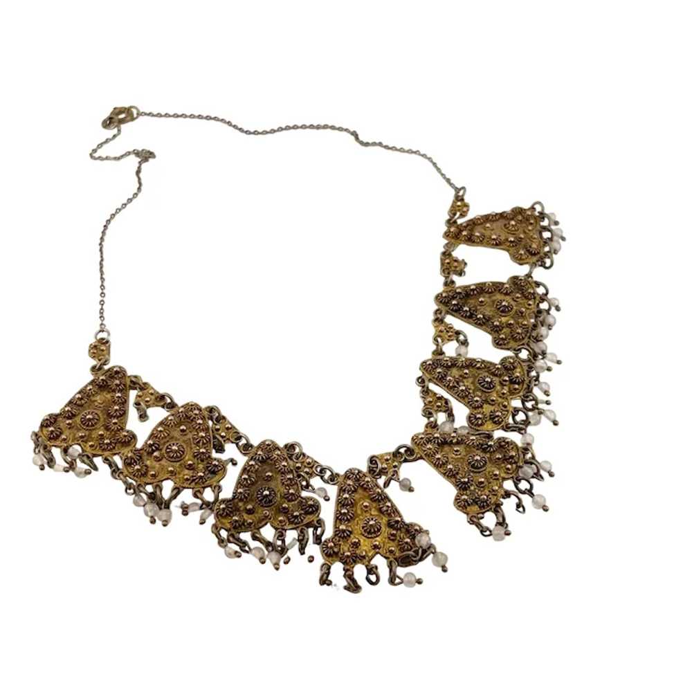 Antique Tribal Necklace Tribal Handmade Old Gilde… - image 10
