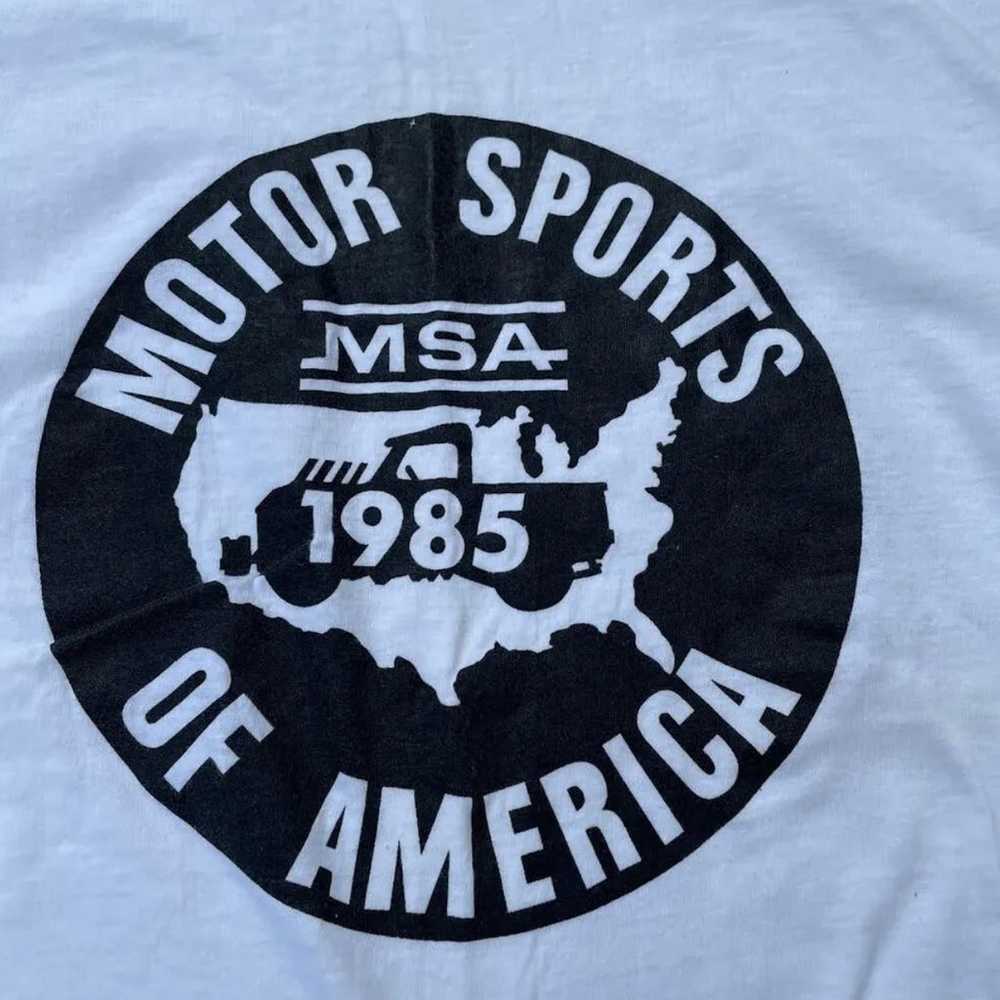 Vintage MSA Motor Sports of America 1985 Shirt Si… - image 4