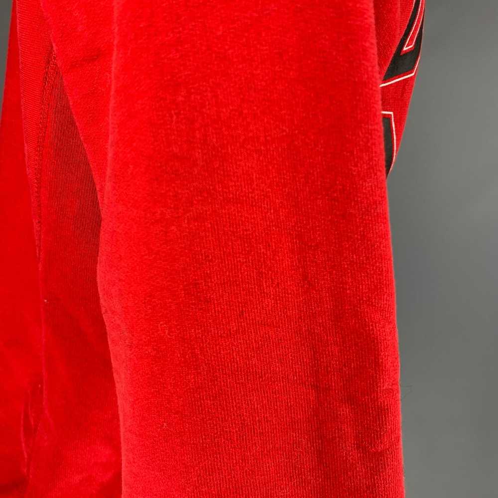 Supreme Red Black Cotton Hoodie Sweatshirt - image 6