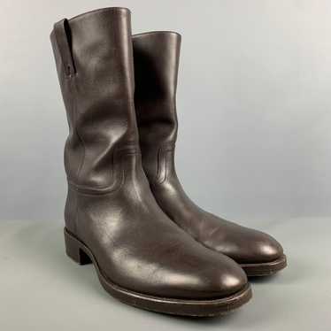 Tom Ford Brown Solid Leather Pull On Boots - image 1