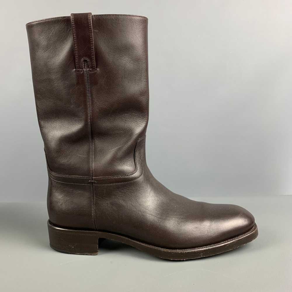 Tom Ford Brown Solid Leather Pull On Boots - image 2