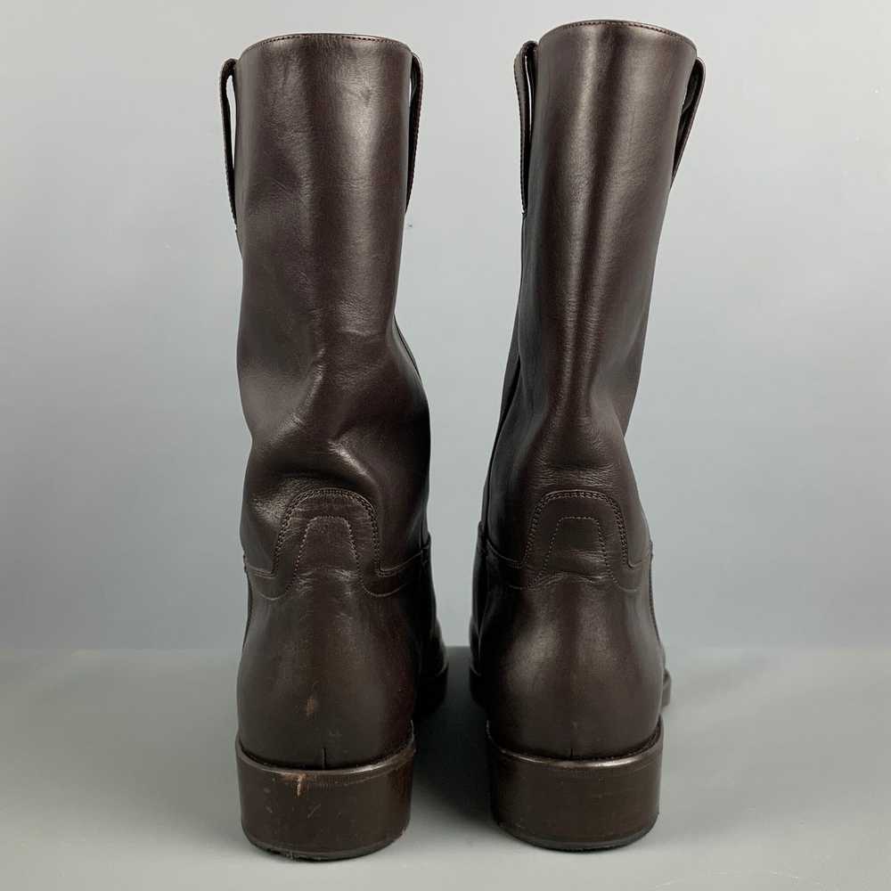 Tom Ford Brown Solid Leather Pull On Boots - image 3