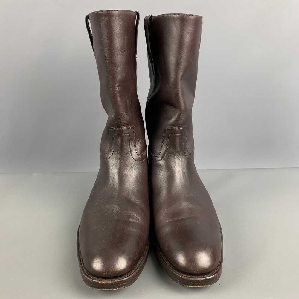 Tom Ford Brown Solid Leather Pull On Boots - image 4