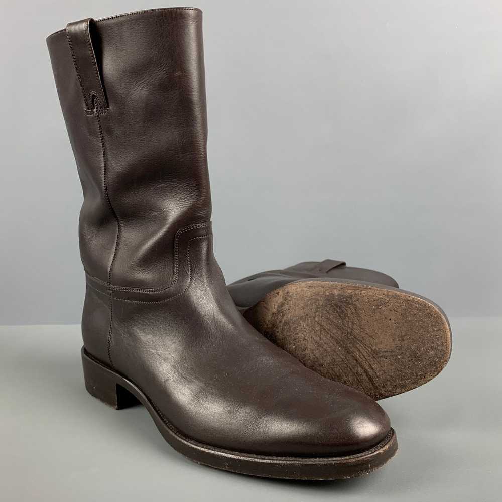 Tom Ford Brown Solid Leather Pull On Boots - image 5