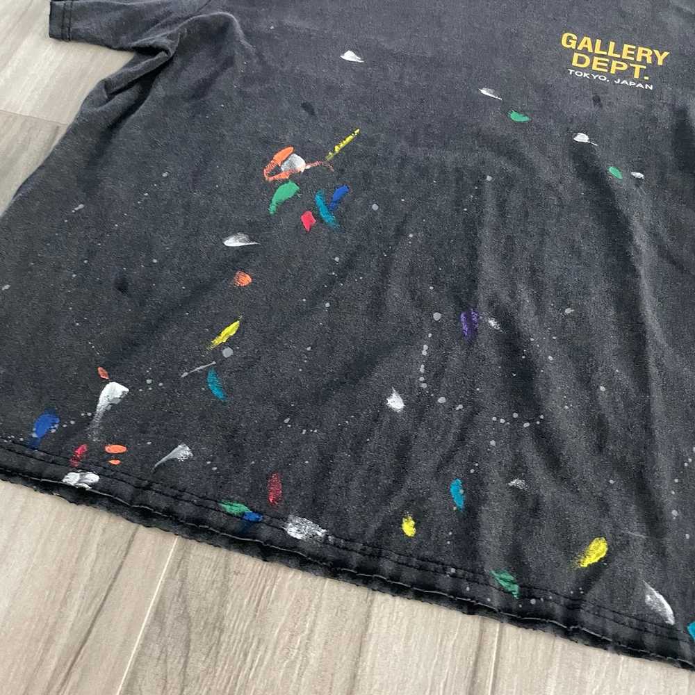 Gallery Dept. Paint Oversized Shirt S Small Black - image 2