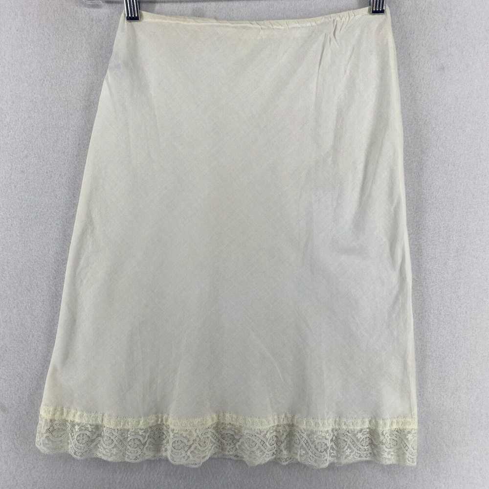 Vintage BONWIT TELLER Underskirt S Midi Lace Trim… - image 1