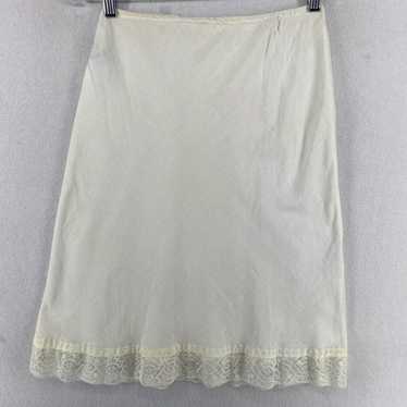 Vintage BONWIT TELLER Underskirt S Midi Lace Trim… - image 1