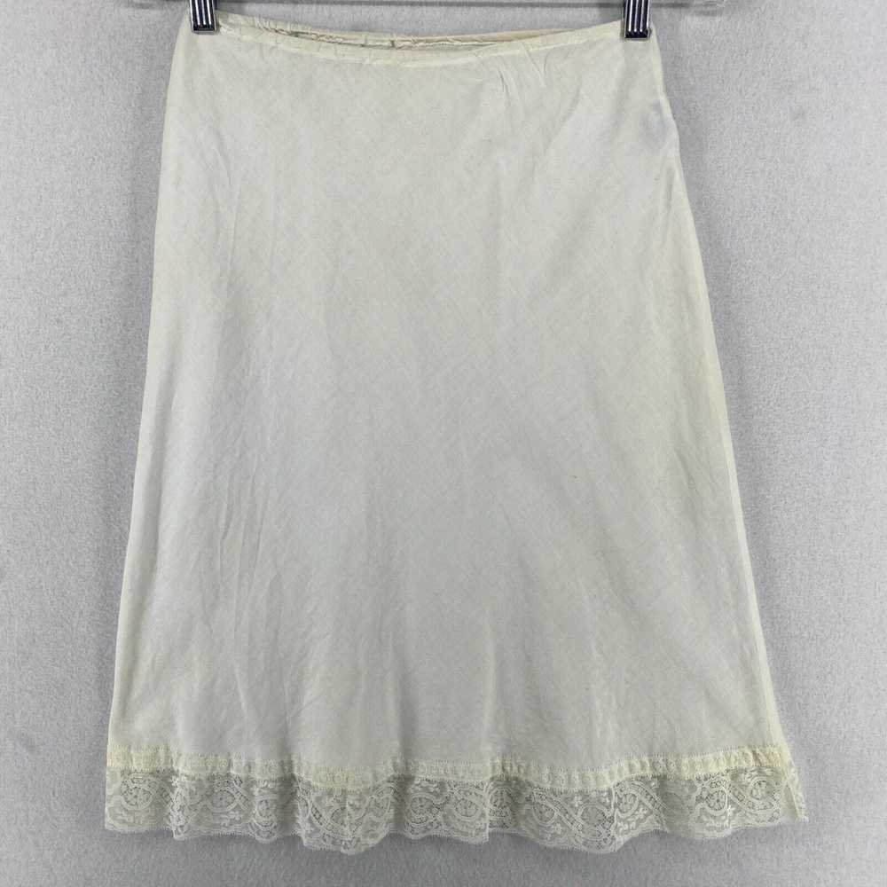 Vintage BONWIT TELLER Underskirt S Midi Lace Trim… - image 2
