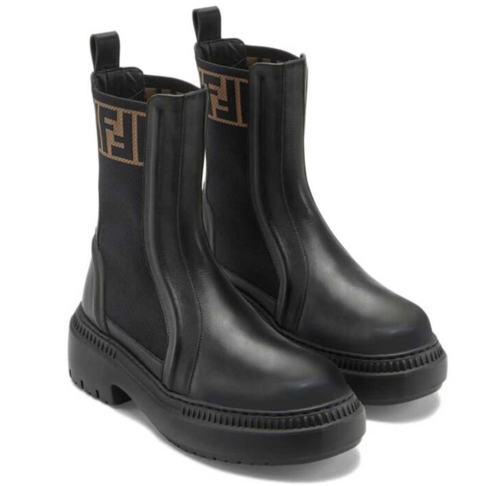 Fendi Leather biker boots - image 2