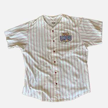 Vintage Phillies 1996 all star pinstripe button up - image 1