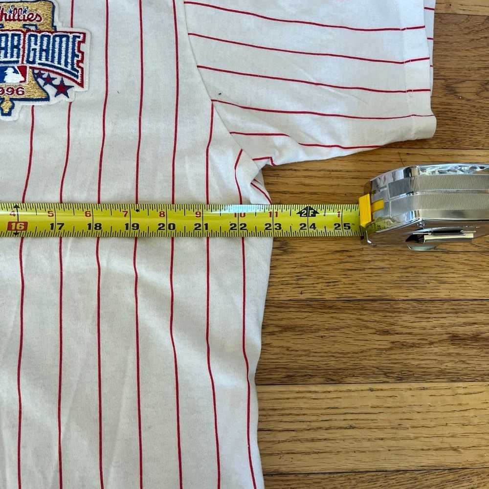 Vintage Phillies 1996 all star pinstripe button up - image 5