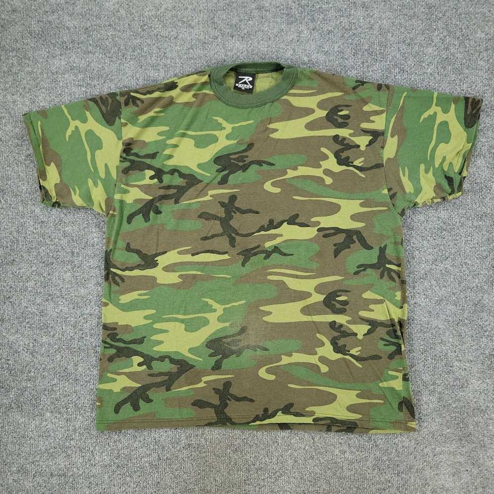 Vintage Rothco Shirt Men's XL Green Camouflage Gr… - image 1