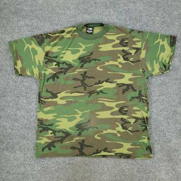 Vintage Rothco Shirt Men's XL Green Camouflage Gr… - image 1