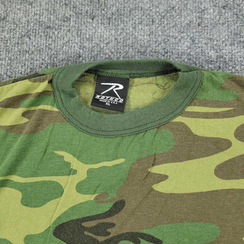 Vintage Rothco Shirt Men's XL Green Camouflage Gr… - image 3