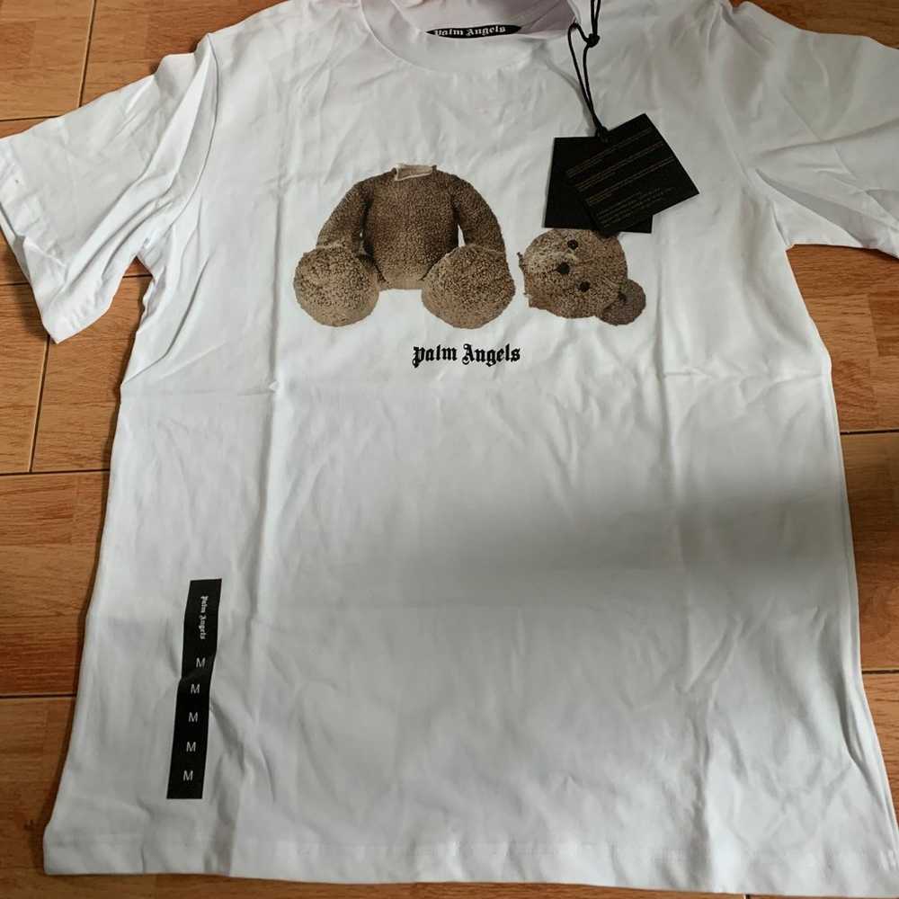 Palm angels broken bear white t-shirt size M - image 1