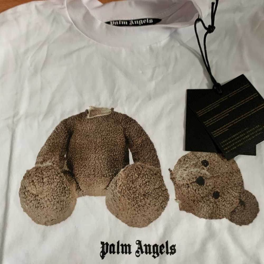 Palm angels broken bear white t-shirt size M - image 3