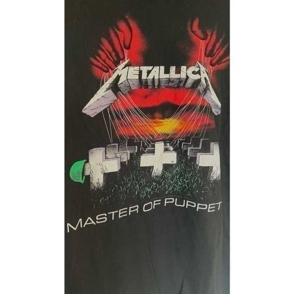 Vintage Metallica Master of Puppets Black Graphic… - image 3