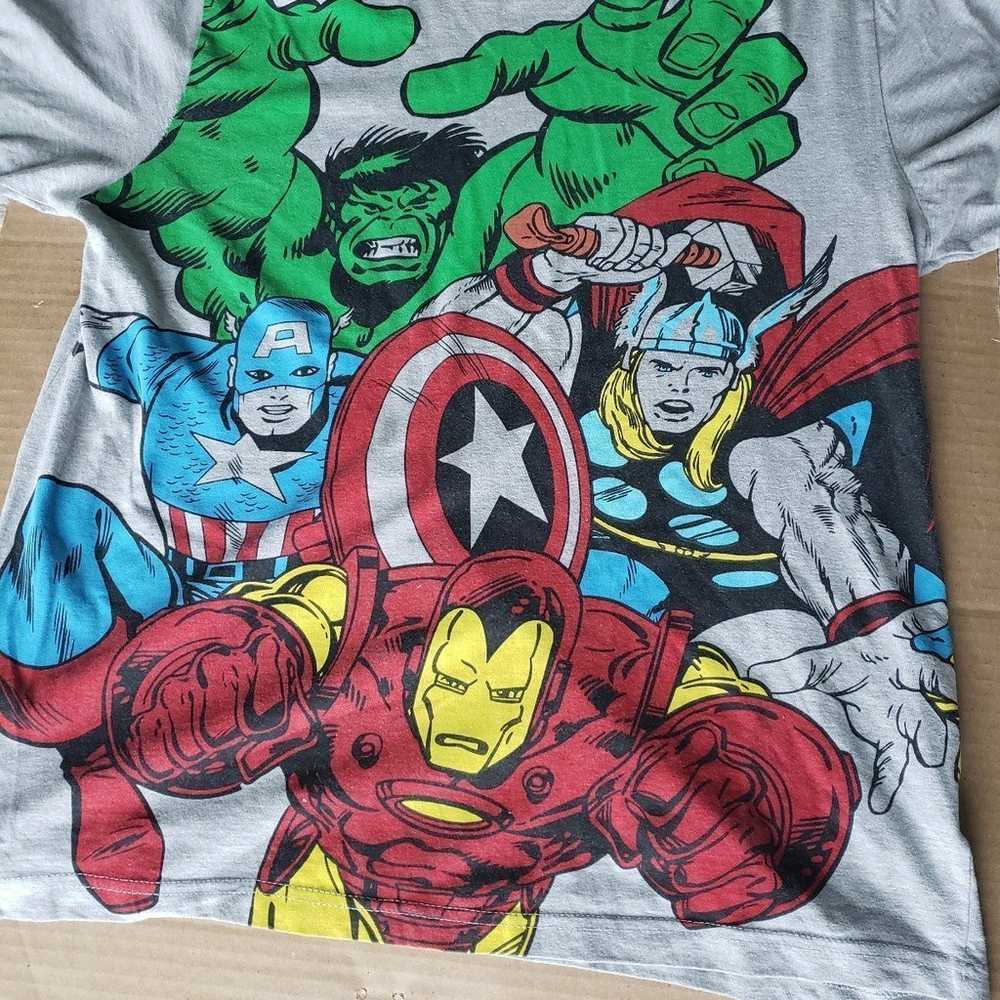Avengers & Power Rangers Marvel AOP Comics T-Shir… - image 2