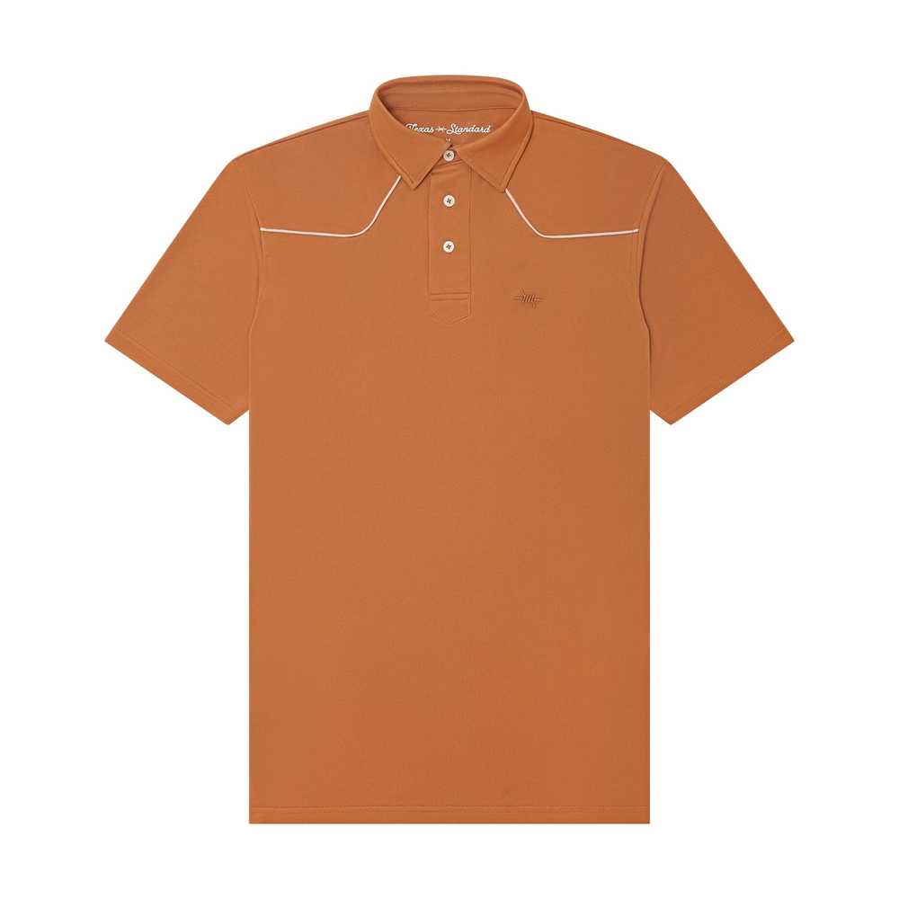 Texas Standard Lariat Western Polo - Burnt Orange… - image 1