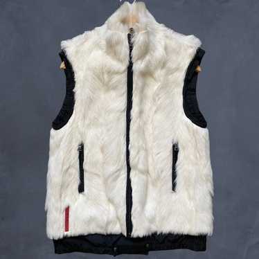 Prada Prada Sport F/W 1999 Fur Vest Jacket Nylon … - image 1