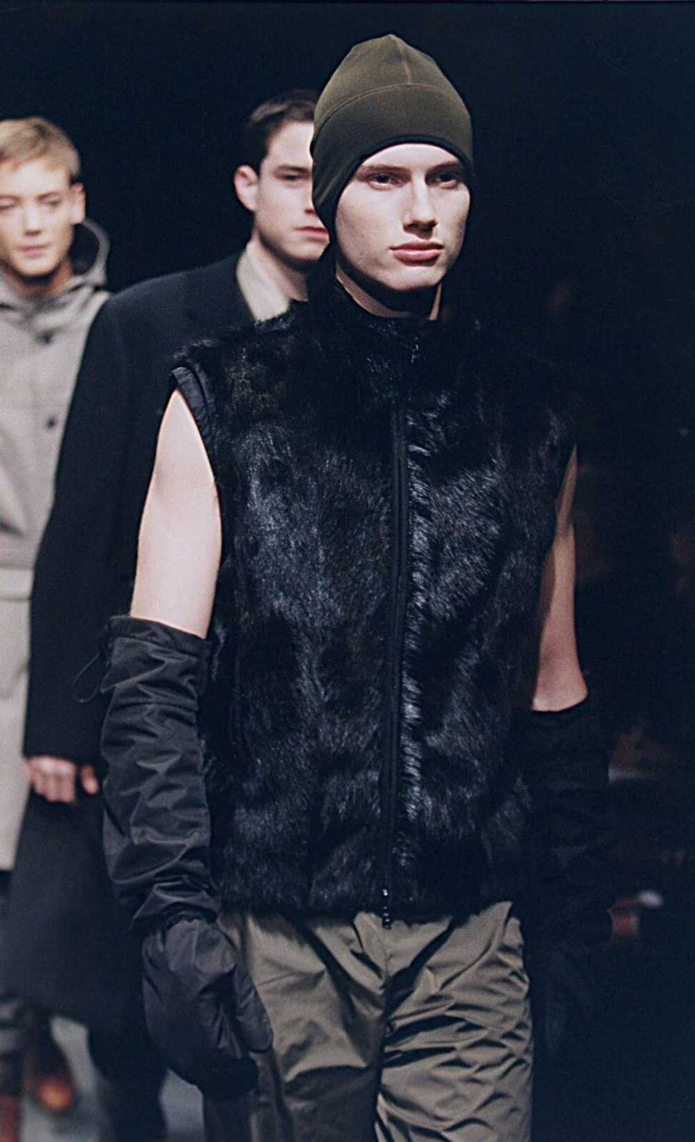 Prada Prada Sport F/W 1999 Fur Vest Jacket Nylon … - image 2