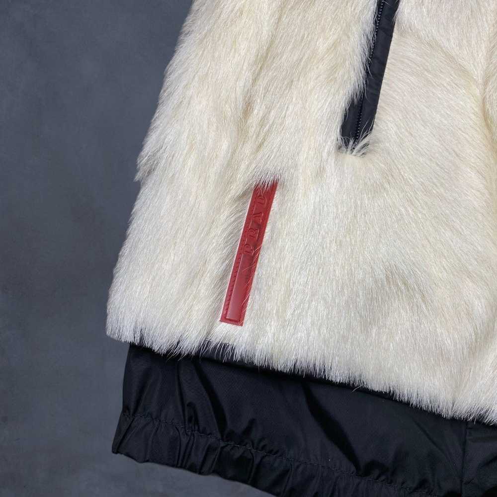 Prada Prada Sport F/W 1999 Fur Vest Jacket Nylon … - image 3