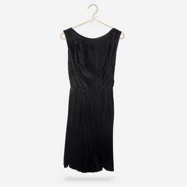 1950s Jacques Heim Cocktail Dress, Black Velvet, … - image 1