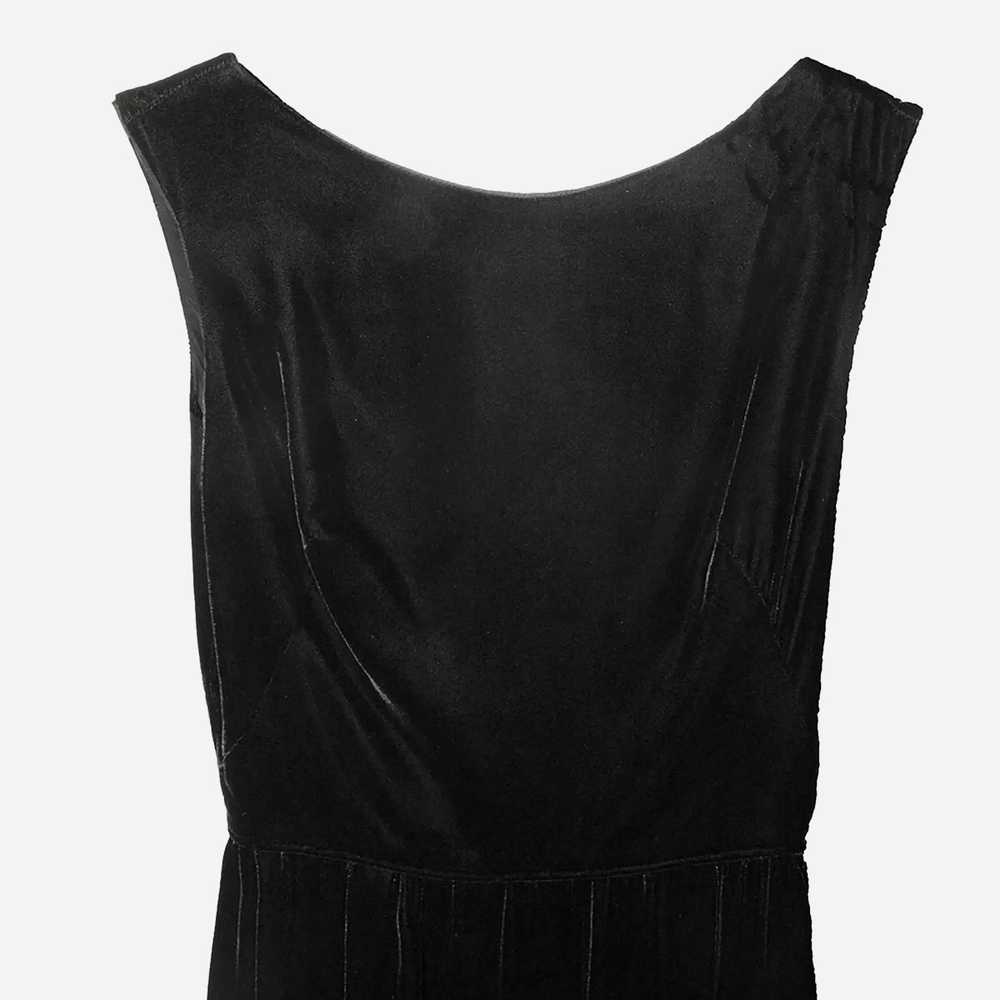 1950s Jacques Heim Cocktail Dress, Black Velvet, … - image 6