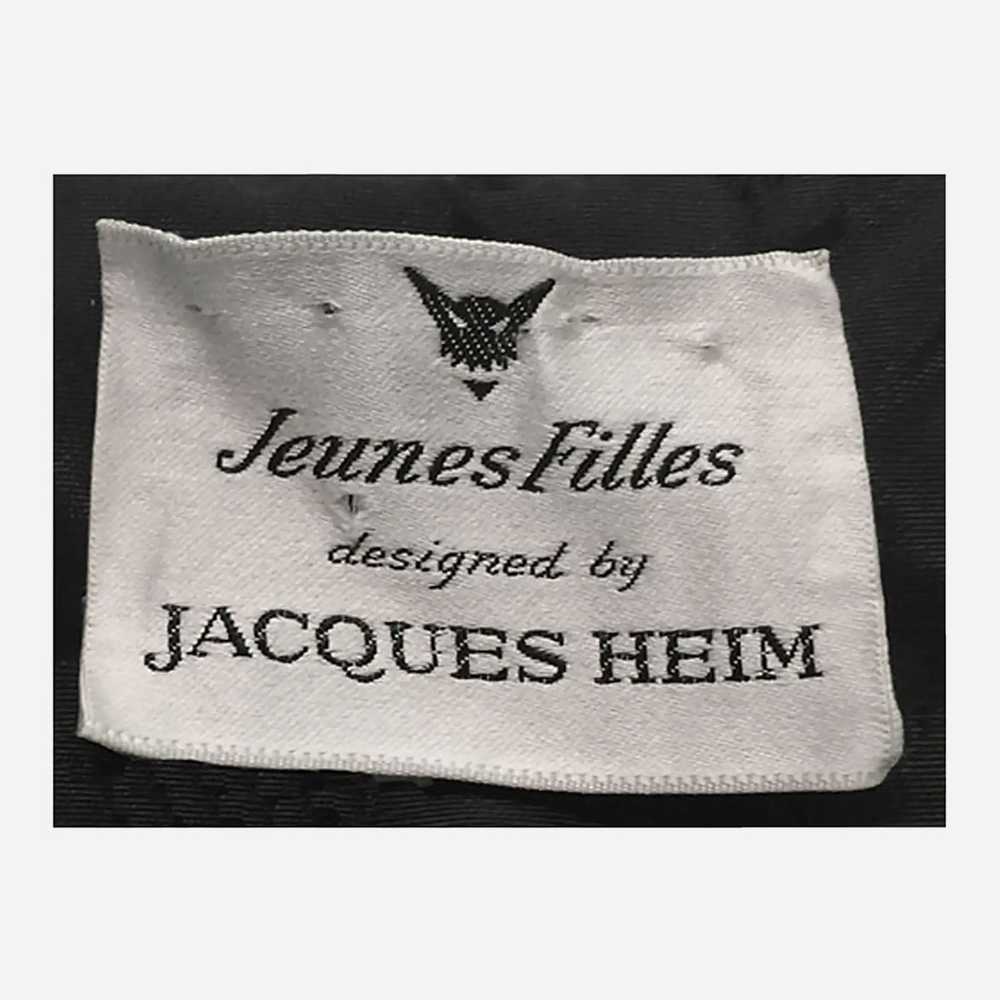 1950s Jacques Heim Cocktail Dress, Black Velvet, … - image 8