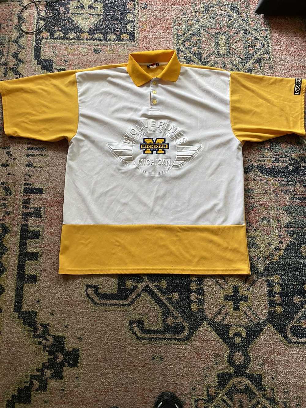 Ncaa × Vintage 90’s Michigan polo shirt. - image 2